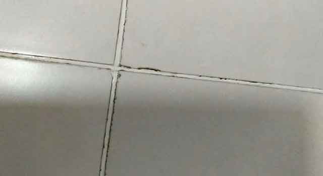 瓷磚不做美縫，導致黑邊效果
